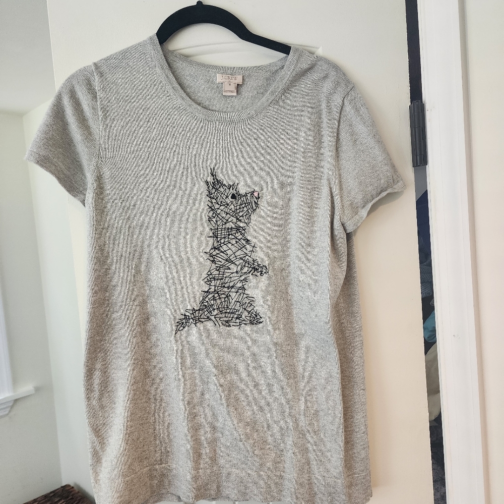 Gray Graphic Yorkie T-Shirt